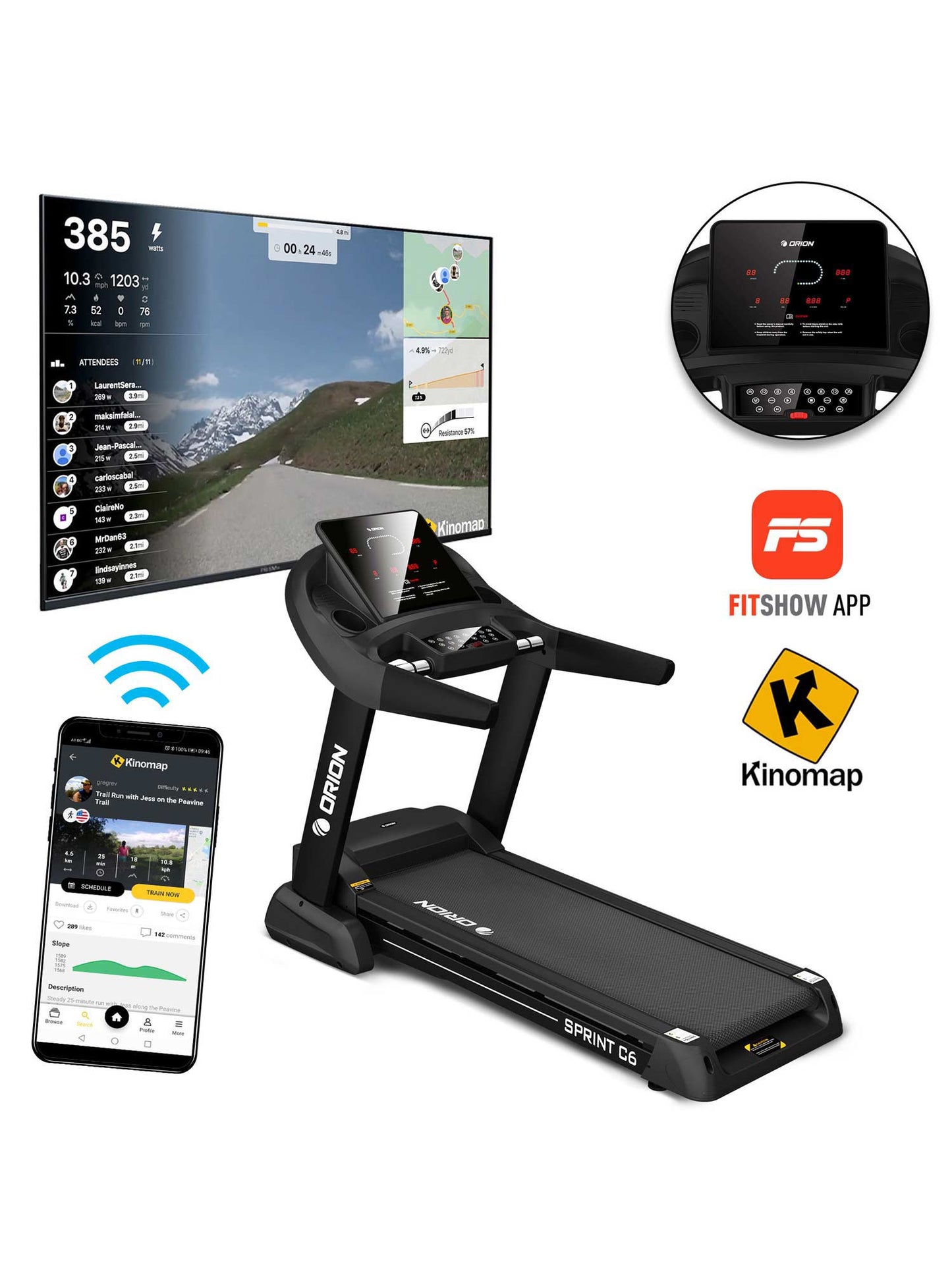 SPRINT C6 20 km/4.0 HP Traka za trčanje Smart