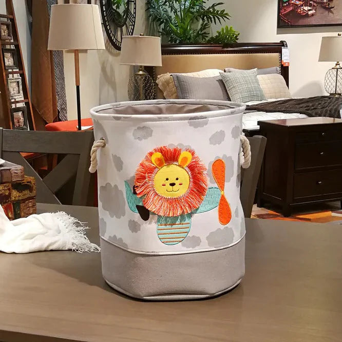 Korpa za Igračke, Odjeću, Veš, Sklopiva, sa Udobnim Ručkama, za Dječiju Sobu, Spavaću Sobi, Dnevni Boravak - LION