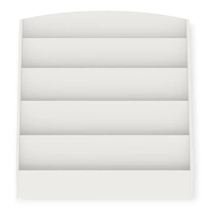 Dječija Polica GINGER HOME, Organizator sa Rafinama za Knjige i Časopise, Drvena, Bijela, 80x30x80 cm
