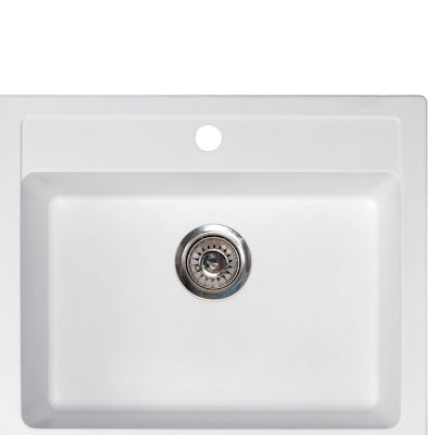 Metalac X Granit sudoper-Quadro 60 sa sifonom, bijela