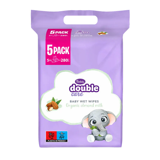 VIOLETA Sensitive Care maramice, s bademovim mlijekom, vlažne, 5 x 56/1