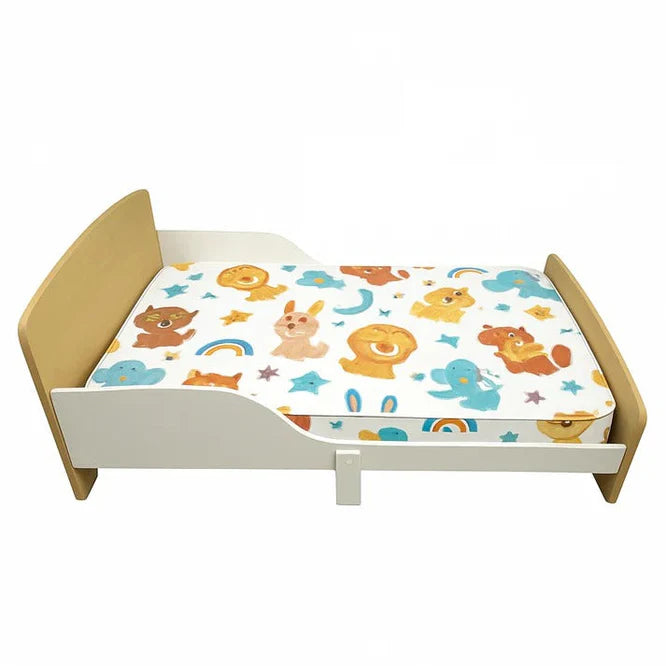 Dječiji Drveni Krevet sa Zaštitom i Podnicom 140/70 cm – GINGER HOME