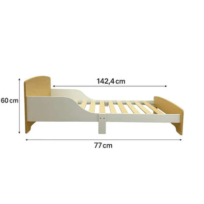 Dječiji Drveni Krevet sa Zaštitom i Podnicom 140/70 cm – GINGER HOME