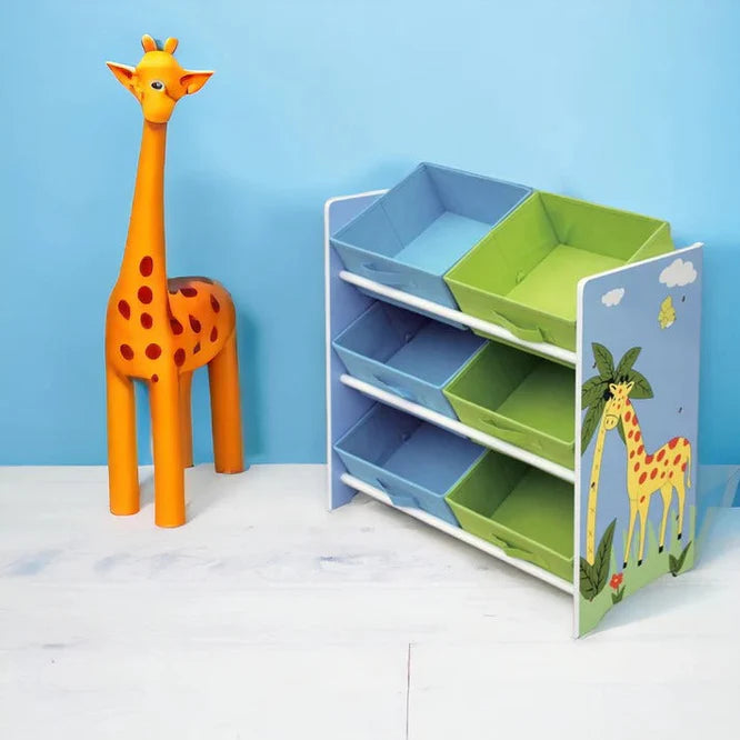 Organizator za Igračke GINGER HOME, Polica za Dječiju Sobu sa Kutijama za Skladištenje, SAVANNA