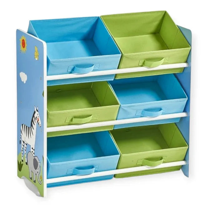 Organizator za Igračke GINGER HOME, Polica za Dječiju Sobu sa Kutijama za Skladištenje, SAVANNA