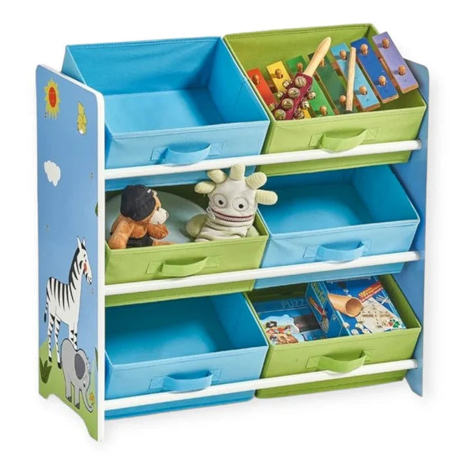 Organizator za Igračke GINGER HOME, Polica za Dječiju Sobu sa Kutijama za Skladištenje, SAVANNA