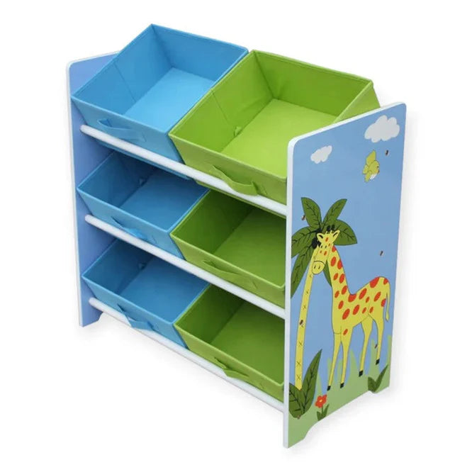 Organizator za Igračke GINGER HOME, Polica za Dječiju Sobu sa Kutijama za Skladištenje, SAVANNA