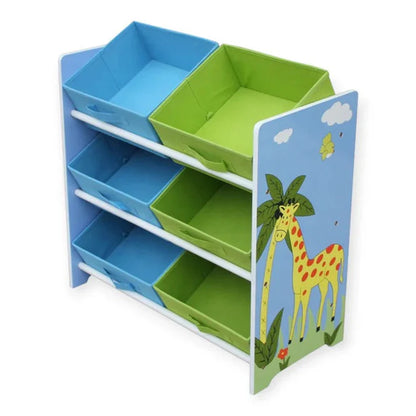 Organizator za Igračke GINGER HOME, Polica za Dječiju Sobu sa Kutijama za Skladištenje, SAVANNA
