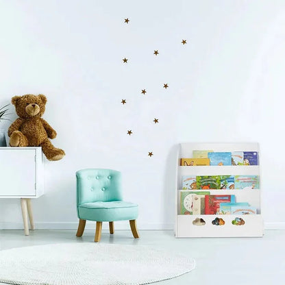 Dječija Polica GINGER HOME sa 3 Odjeljenja za Knjige, Oblačić, Bijela