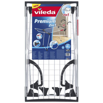 Vileda Sušilo za veš, 2u1, 18 met. žice za sušenje, Premium - Premium 2u1