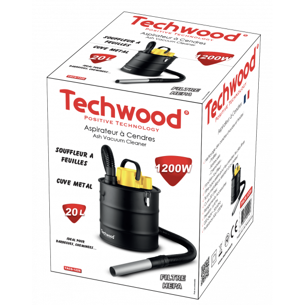 Techwood usisivač pepela TACS-1226 1200 W, 20 L, HEPA filter