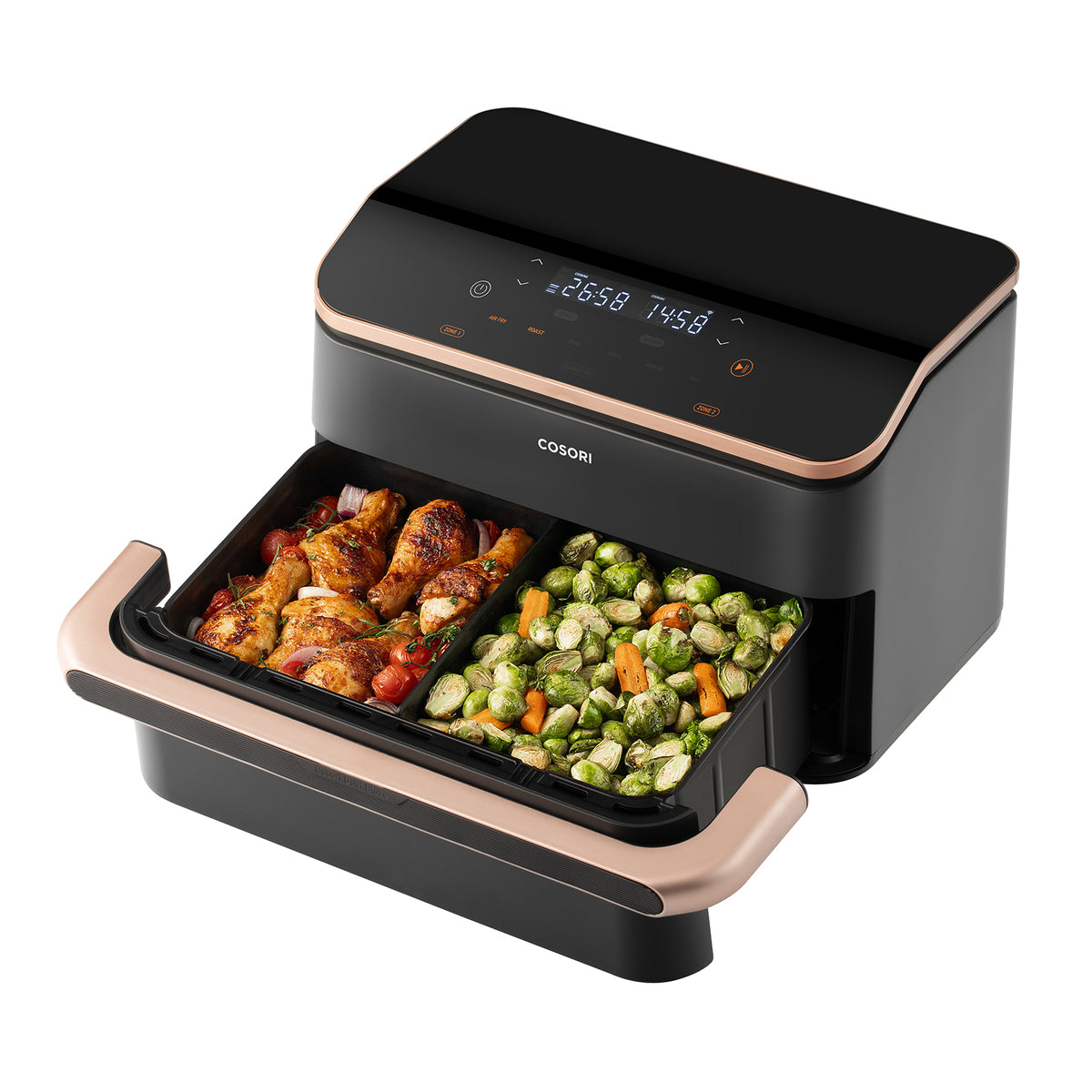 Cosori Dual Blaze TwinFry 10 L pametna friteza na vrući zrak, crna