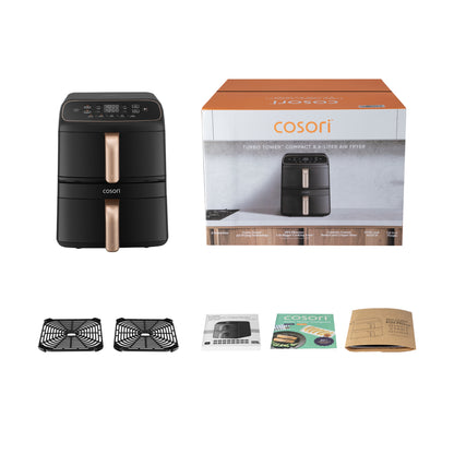 Cosori Turbo Tower Compact friteza na vrući zrak 8,6 L s dvije razine