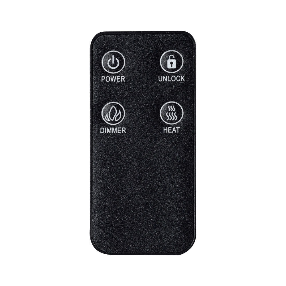 Quigg električni kamin GT-SF-ELK-01 1800 W, kaljeno staklo
