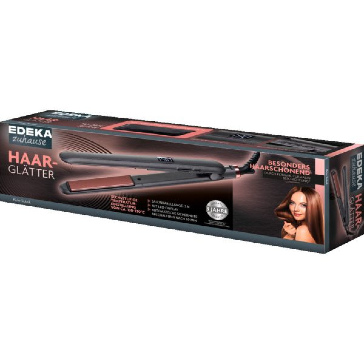 Edeka pegla za kosu HS285, keramičko-turmalinski premaz, 130-230 °C