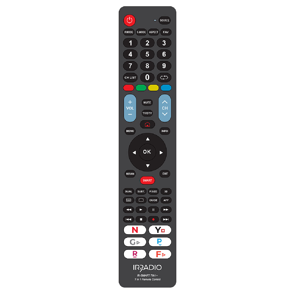 Irradio univerzalni daljinski IR-SMART 7u1 za TV