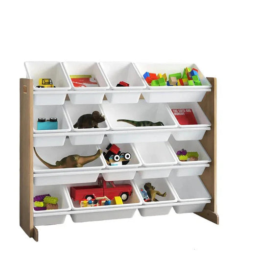 Organizator za Dječije Igračke GINGER HOME drvo i bijelo JWTR-3278