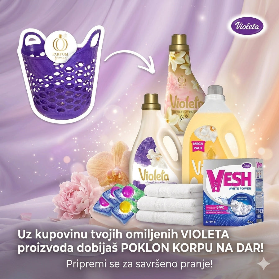 Uz Violeta proizvode dobijaš korpu za veš besplatno