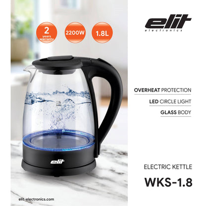 Elit kuhalo za vodu WKS-1.8 stakleno
