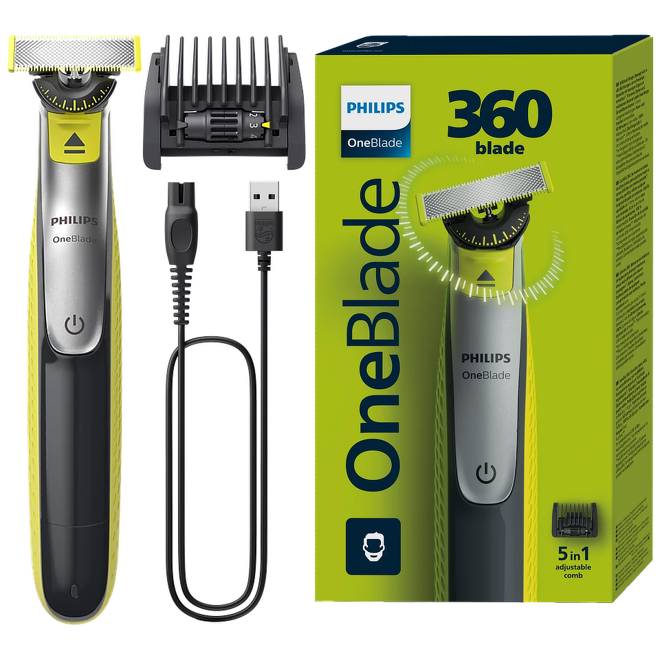 Philips brijač OneBlade 360 Face QP2734/23, do 60 min, IPX7