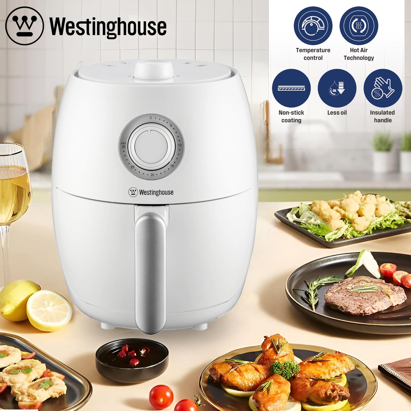 Westinghouse friteza na vrući zrak WKAFSL200 2 L, 1000 W