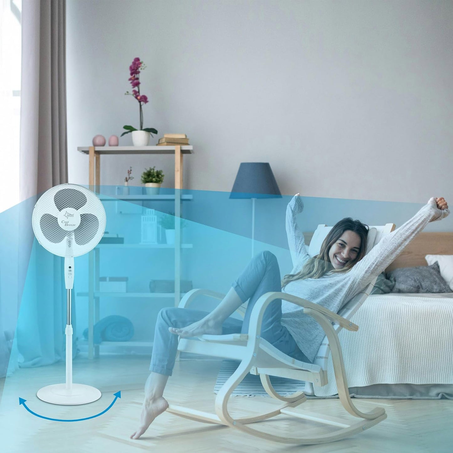 Suntec CoolBreeze 4000 SV – Ventilator na Postolju 40W, Visina do 130cm