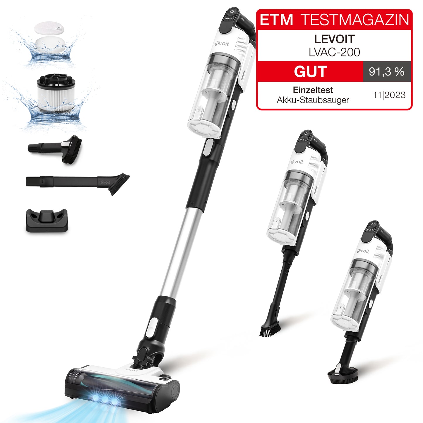 Levoit LVAC-200 White bežični štapni usisavač